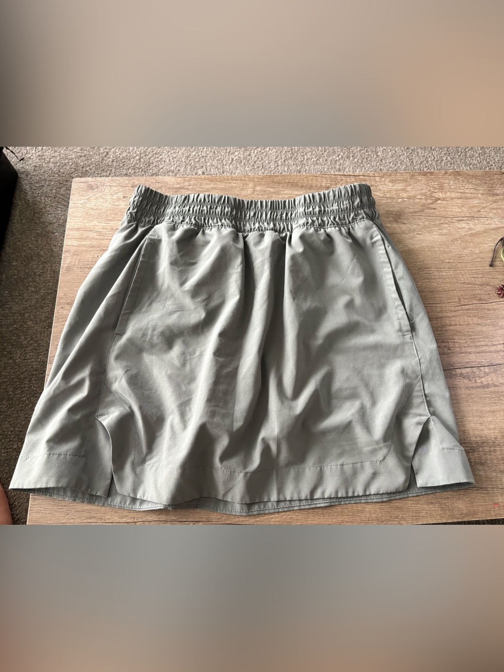 Light Gray Women’s Athletic Skirt with Elastic Waist
